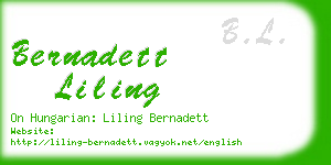 bernadett liling business card